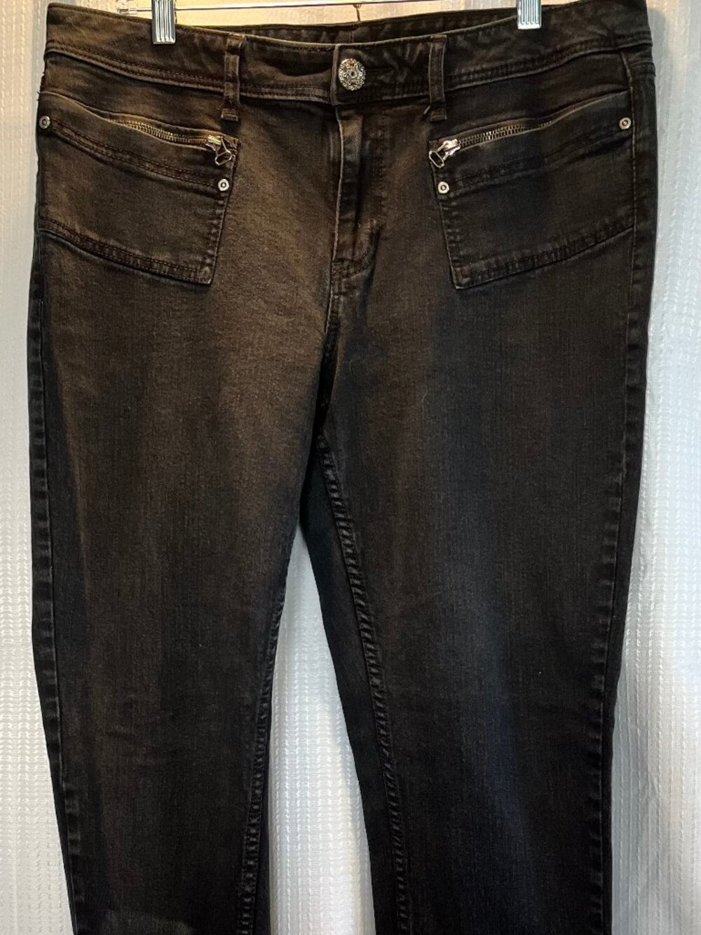 Lane Bryant Black Washed Skinny Jeans size 18